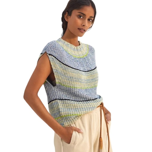 Anthropologie Sweaters - Daily Practice By Anthropologie Sleeveless Striped Knit Sweater Vest Tank XL